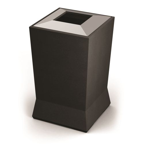 Continental 41.25 Quart Grey Rectangular Wastebasket – Heavy-Duty Commercial Trash Can - View #10